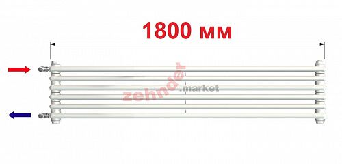 Радиатор Zehnder Charleston Turned T2180/6 N1280 RAL 9016
