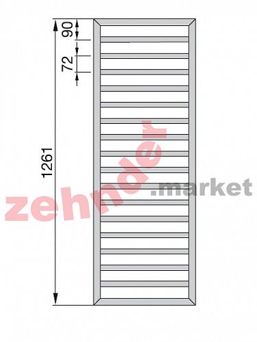 Полотенцесушитель Zehnder SUBI-130-060 Inox