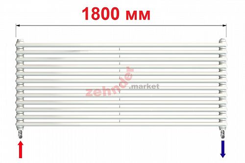 Радиатор Zehnder Charleston Turned T2180/12 N3580 RAL 9016