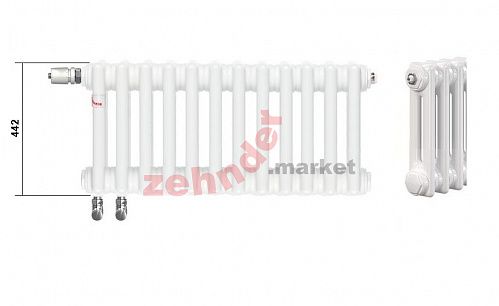 Радиатор Zehnder Charleston Completto CH 2045/30 V001 ½ RAL 9016