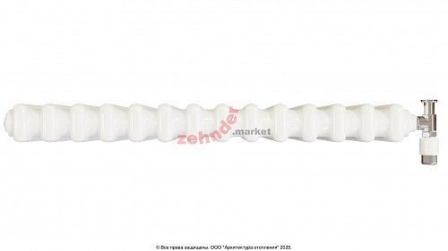 Вертикальный радиатор Zehnder Charleston 2180/14 1270 3/4 RAL 9016 боковое подключение
