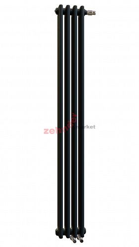 Вертикальный радиатор Zehnder Charleston Completto 3180/04 V001 1/2 RAL 9217 matt Чёрный нижнее подключение