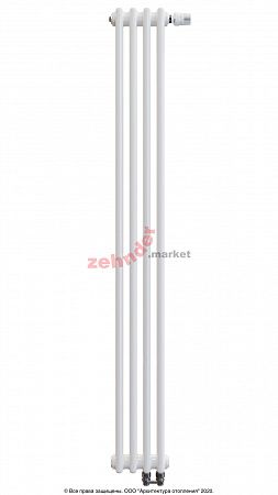 Вертикальный радиатор Zehnder Charleston Completto 2180/04 V001 1/2 RAL 9016 нижнее подключение