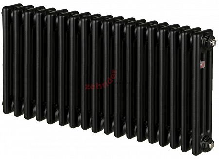 Радиатор Zehnder Charleston 3057/18 1270 3/4 RAL 9217 matt Чёрный боковое подключение