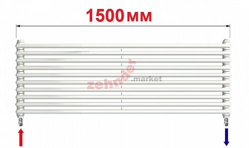 Радиатор Zehnder Charleston Turned T2150/10 N3580 RAL 9016