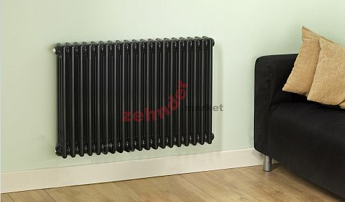 Радиатор Zehnder Charleston 3057/10 1270 3/4 RAL 9217 matt Чёрный боковое подключение