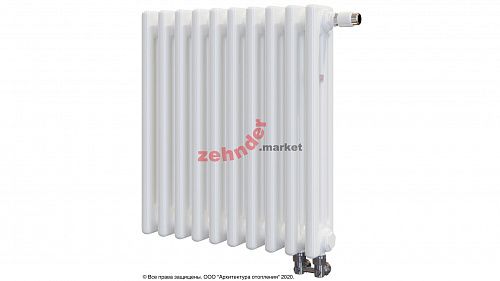 Радиатор Zehnder Charleston Completto 3050/10 V001 1/2 RAL 9016 нижнее подключение (с кронштейнами CVD1+BH)
