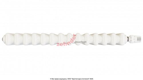 Вертикальный радиатор Zehnder Charleston Completto 2180/14 V001 1/2 RAL 9016 нижнее подключение