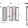 Радиатор Zehnder Charleston 3057/14 1270 3/4 Technoline 0325 TL боковое подключение