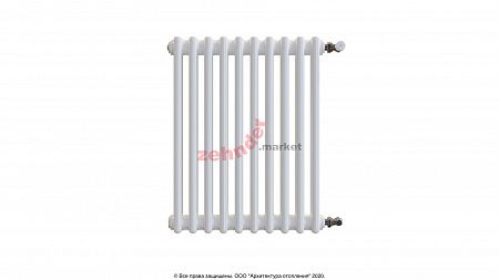Радиатор Zehnder Charleston 2050/10 1270 1/2 RAL 9016 боковое подключение (с кронштейнами CVD1+BH)