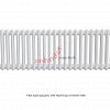 Радиатор Zehnder Charleston Completto 2035/34 V001 1/2 RAL 9016 нижнее подключение