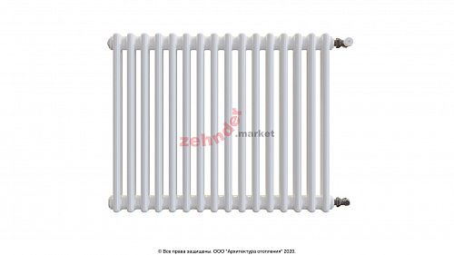 Радиатор Zehnder Charleston 2050/16 1270 1/2 RAL 9016 боковое подключение (с кронштейнами CVD1+BH)