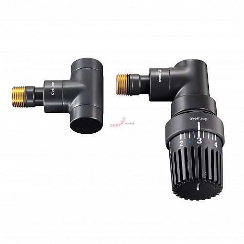 1166032 Oventrop Combi E вентиль на обр. подводку Ду15, 1/2&quot;, PN10, угловой, антрацит