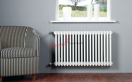 Радиатор Zehnder Charleston CH 3050/18 1270 1/2 RAL 9016 боковое подключение (с кронштейнами CVD1+BH)