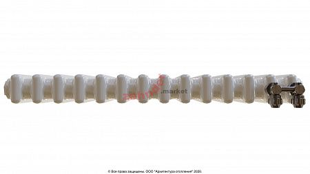Вертикальный радиатор Zehnder Charleston Completto 2180/14 V001 1/2 RAL 9016 нижнее подключение