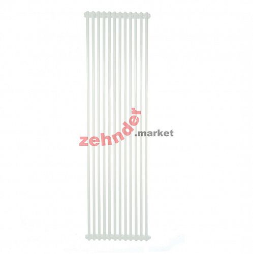 Вертикальный радиатор Zehnder Charleston 2200/12 1270 1/2 RAL 9016 боковое подключение (с кронштейнами CVD1+BH)