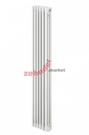Вертикальный радиатор Zehnder Charleston 3180/06 1270 1/2 RAL 9016 боковое подключение (с кронштейнами CVD1+BH)