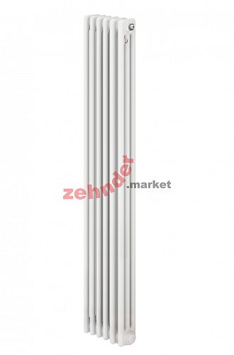 Вертикальный радиатор Zehnder Charleston 3180/06 1270 1/2 RAL 9016 боковое подключение (с кронштейнами CVD1+BH)