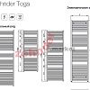 Электрический полотенцесушитель Zehnder Toga TEC-180-060/GD Хром