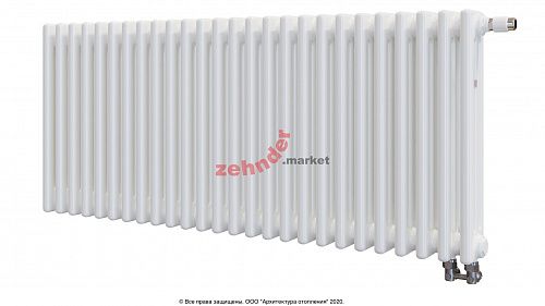 Радиатор Zehnder Charleston Completto 3050/26 V001 1/2 RAL 9016 нижнее подключение (с кронштейнами CVD1+BH)