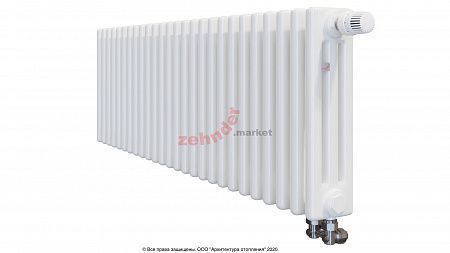 Радиатор Zehnder Charleston Completto 3037/26 V001 1/2 RAL 9016 нижнее подключение