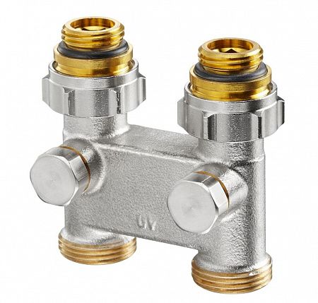 1016363 Oventrop Перепускной узел с функцией отключения 1/2&quot; НР x 3/4&quot; НР, прямой
