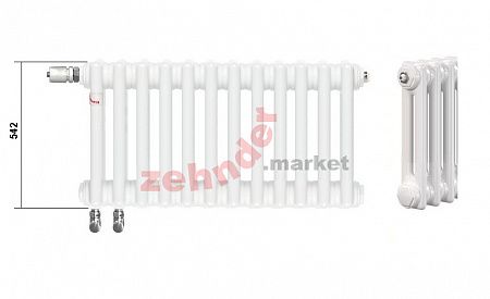 Радиатор Zehnder Charleston Completto CH 2055/30 V001 ½  RAL 9016