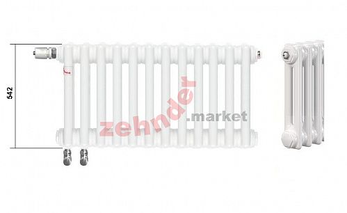 Радиатор Zehnder Charleston Completto CH 2055/30 V001 ½  RAL 9016