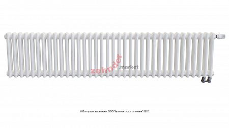 Радиатор Zehnder Charleston Completto 2035/36 V001 1/2 RAL 9016 нижнее подключение