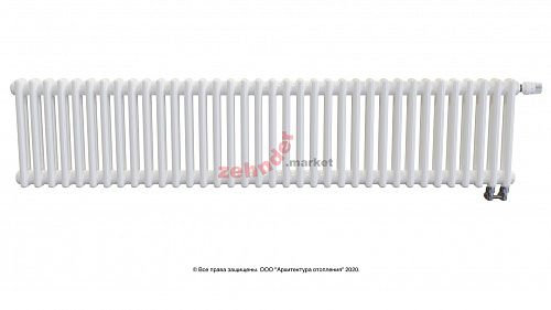 Радиатор Zehnder Charleston Completto 2035/36 V001 1/2 RAL 9016 нижнее подключение