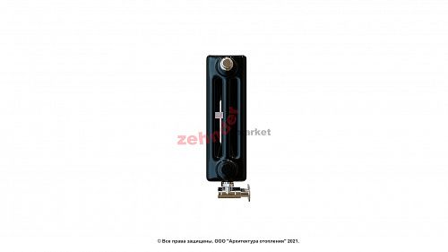 Радиатор Zehnder Charleston Completto 3030/28 V001 1/2 RAL 9217 matt цвет Черный нижнее подключение