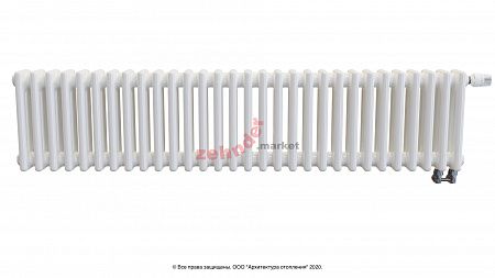 Радиатор Zehnder Charleston Completto 3030/30 V001 1/2 RAL 9016 нижнее подключение (с кронштейнами CVD1+BH)