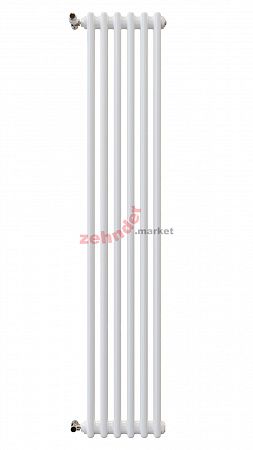 Вертикальный радиатор Zehnder Charleston 2200/06 1270 1/2 RAL 9016 боковое подключение (с кронштейнами SMB2T)