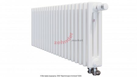 Радиатор Zehnder Charleston Completto 3037/22 V001 1/2 RAL 9016 нижнее подключение
