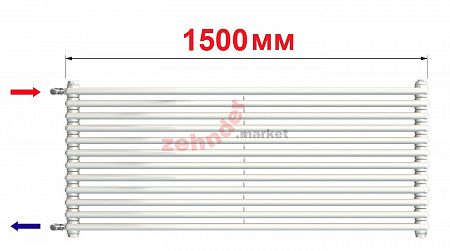 Радиатор Zehnder Charleston Turned T2150/12 N1280 RAL 9016