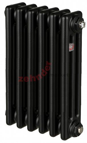 Радиатор Zehnder Charleston 3057/06 1270 3/4 RAL 9217 matt Чёрный боковое подключение