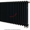 Радиатор Zehnder Charleston Completto 3057/18 V001 1/2 RAL 9217 matt цвет Черный нижнее подключение