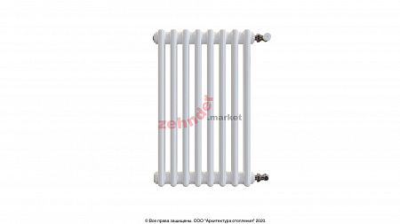 Радиатор Zehnder Charleston 2050/08 1270 1/2 RAL 9016 боковое подключение (с кронштейнами CVD1+BH)