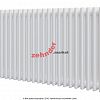 Радиатор Zehnder Charleston CH 3050/34 1270 1/2 RAL 9016 боковое подключение (с кронштейнами CVD1+BH)