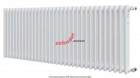 Радиатор Zehnder Charleston CH 3050/34 1270 1/2 RAL 9016 боковое подключение (с кронштейнами CVD1+BH)