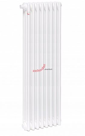 Вертикальный радиатор Zehnder Charleston Completto 3180/08 V001 1/2 RAL 9016 нижнее подключение (с кронштейнами CVD1+BH)