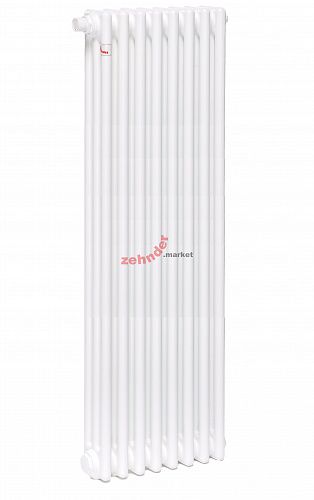 Вертикальный радиатор Zehnder Charleston Completto 3180/08 V001 1/2 RAL 9016 нижнее подключение (с кронштейнами CVD1+BH)