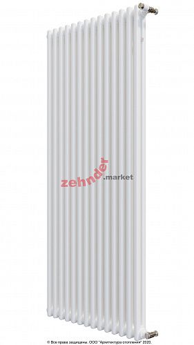 Вертикальный радиатор Zehnder Charleston 2180/14 1270 3/4 RAL 9016 боковое подключение