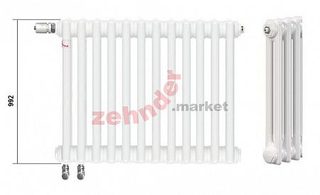 Радиатор Zehnder Charleston Completto CH 2100/25 V001 ½  RAL 9016
