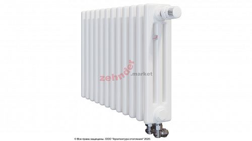 Радиатор Zehnder Charleston Completto 3037/12 V001 1/2 RAL 9016 нижнее подключение