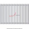Радиатор Zehnder Charleston 2050/30 1270 1/2 RAL 9016 боковое подключение (с кронштейнами CVD1+BH)