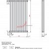 Вертикальный радиатор Zehnder Charleston Completto 3180/14 V001 1/2 RAL 9016 нижнее подключение (с кронштейнами CVD1+BH)