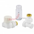 Комплект Schlosser DN15 GZ1/2 x GW1/2 трехосевой правый с термостатом Мини M30x1,5 цвет Белый (602200066)