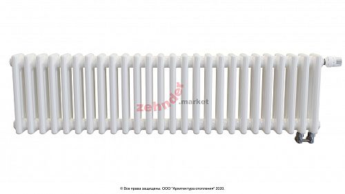 Радиатор Zehnder Charleston Completto 3030/26 V001 1/2 RAL 9016 нижнее подключение