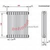 Радиатор Zehnder Charleston CH 3050/10 1270 1/2 RAL 9016 боковое подключение (с кронштейнами CVD1+BH)
